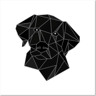 Labrador Black Stained Glass Posters and Art